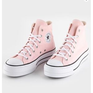 Converse light pink high top platforms size 6.5 women’s